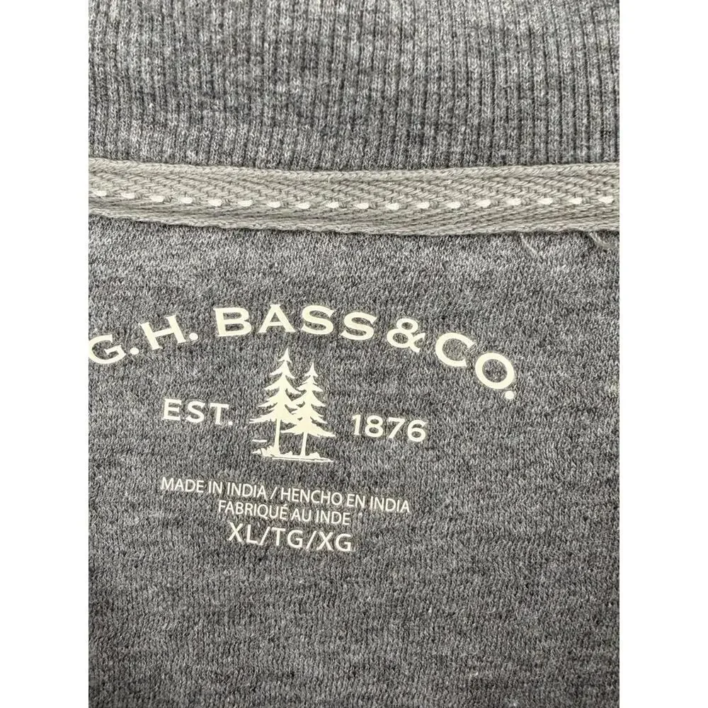 G.H. Bass‎ & Co. Embroidered Quarter-Zip Pullover Regular XL Cotton Blend